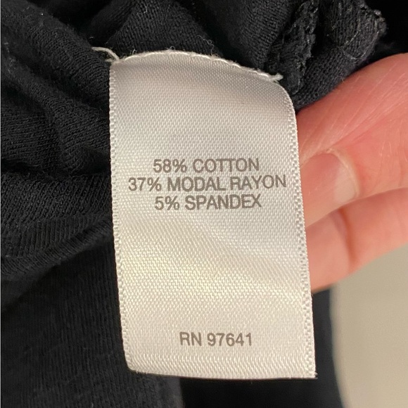 Jill Black Pima Cotton Peplum Tunic Top Buttery Soft 3/4 Sleeve Size XS - Picture 6 of 8